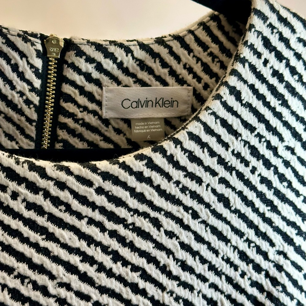 Calvin Klein Monochrome Patterned Dress